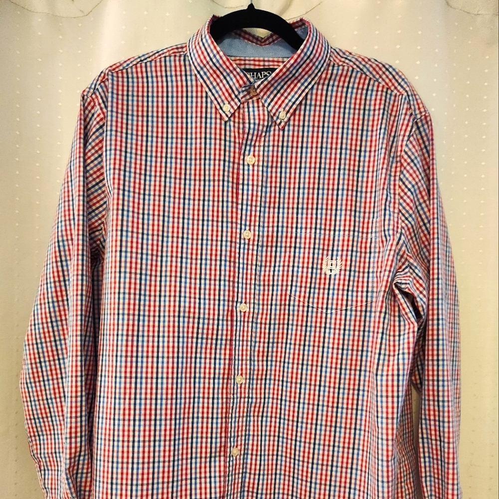 Chaps, large, Red, white and blue check